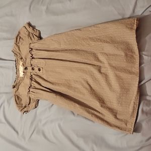 Massimo supply Co. Brown and white dress with small gold detailing. Size small